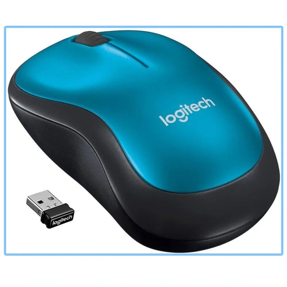 Logitech Teal and Black Wireless Mouse